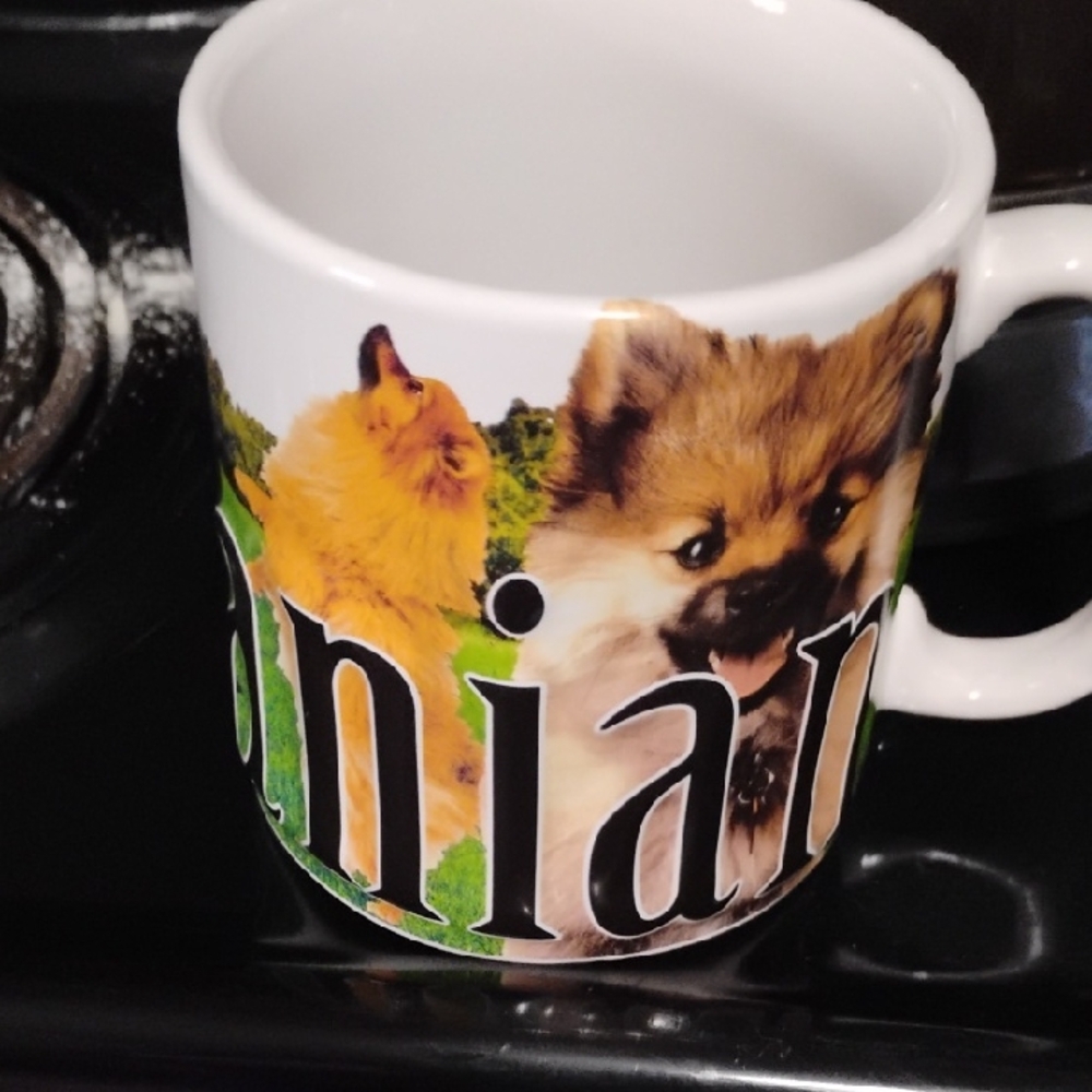 Adorable Pomeranian Dog Mug - White